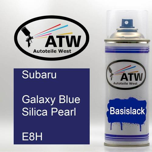 Subaru, Galaxy Blue Silica Pearl, E8H: 400ml Sprühdose, von ATW Autoteile West.